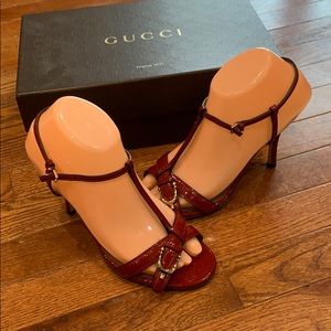 Gucci Red High Heel Sandal size 7